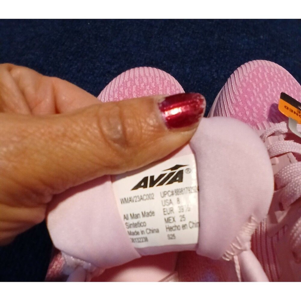 Avia Pretty in Pink Tennis Shoes Memory Foam  NWT Size 8 - Picture 5 of 7
